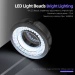 wylie wl-208v-high-lumen-adjustable-microscope-64-led-beads-polarized-ring-light-source-6