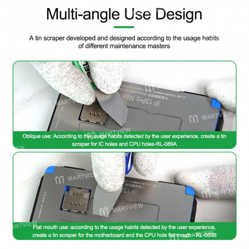 relife rl-089-multi-slope-non-magnetic-tin-scraper-set-for-motherboard-cpu-ic-8