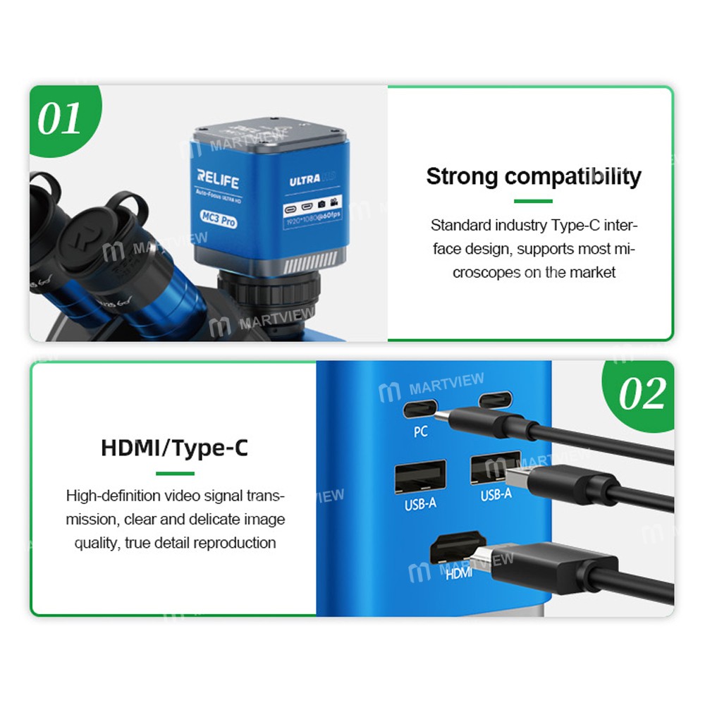 relife mc3-pro-auto-focus-hdmi-usb-digital-1080p-hd-microscope-camera-12