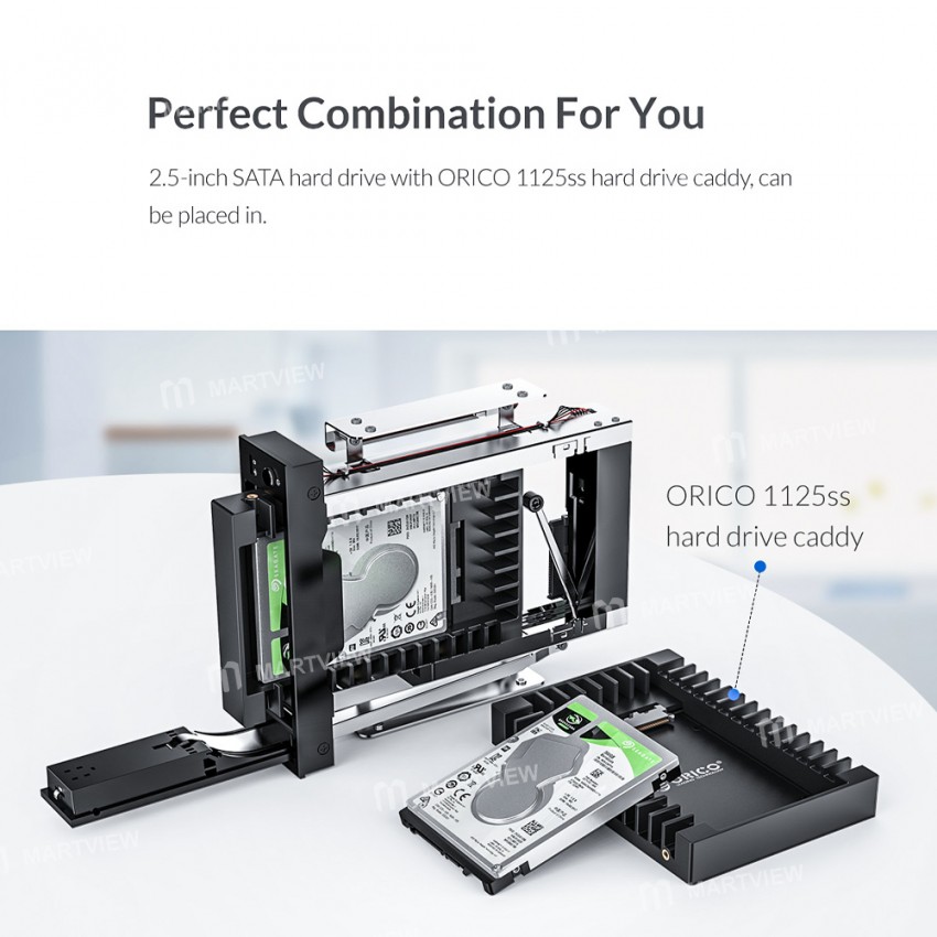 Orico 1106SS 3.5-inch SATA Optical Drive Stainless Bay Built-in Mounting Bracket Adapter