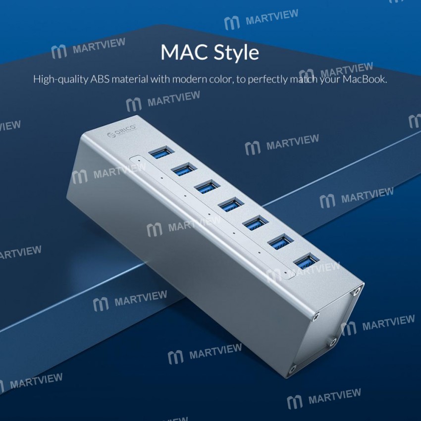 Orico A3H Series Aluminum High Speed 4 / 7 / 10 Ports USB 3.0 HUB with 12V Power Adapter