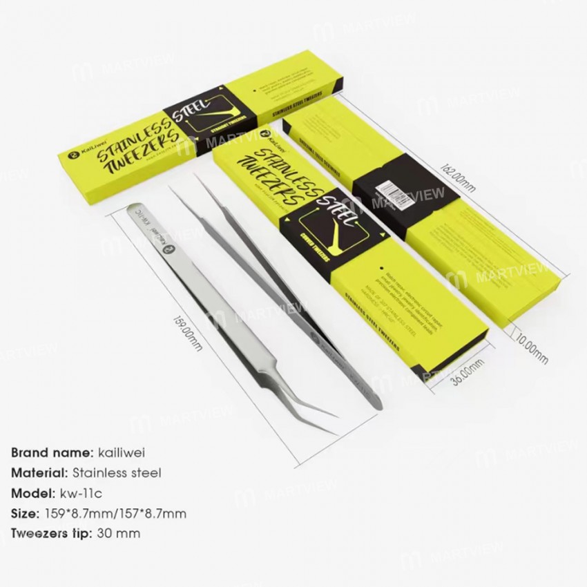 kailiwei kw-11c-kw-15c-high-precision-non-magnetic-stainless-steel-tweezers-6