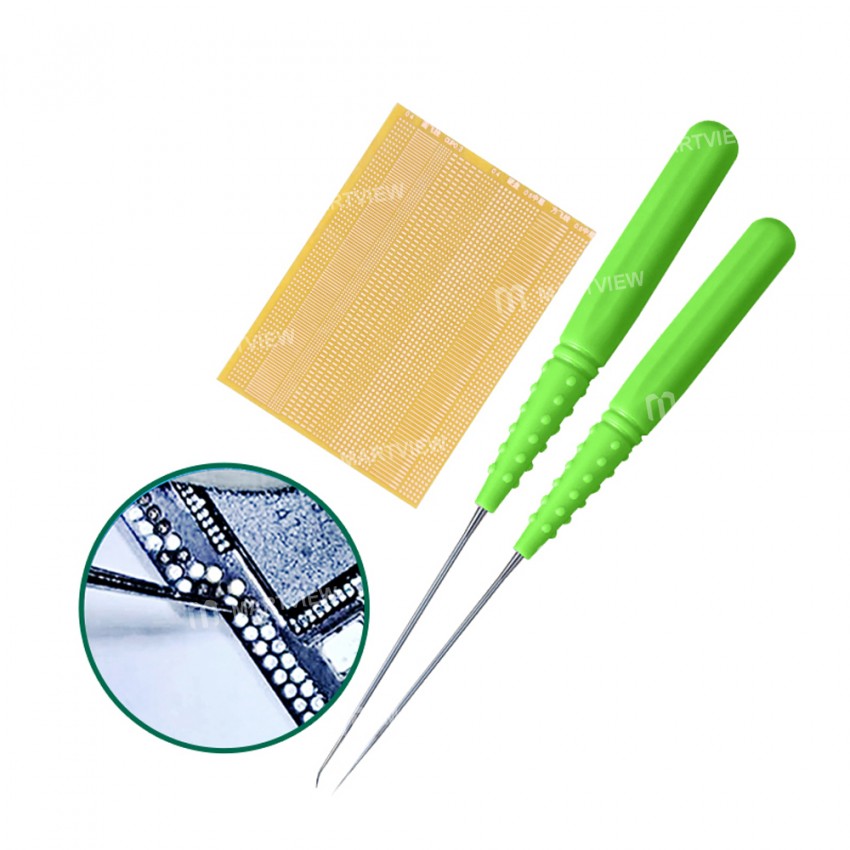 BST-66 3-in-1 Jump Wire Soldering Patching Tools with 2pcs Stainless Remove Glue Scraper Needles