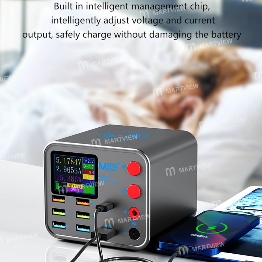 MaAnt DianBa No.1 Multi-function 8-Port PD Charger for Mobile Phone Current Data Line Detection