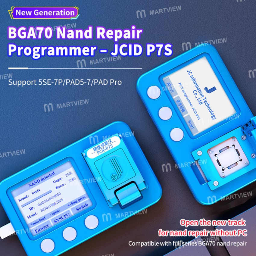 JC P7S NAND Programmer for iPhone 6 6Plus 7 7Plus iPad5 iPad 6 iPad7 iPad Pro all NAND BGA 70