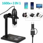 10X-1600X Handheld Portable 3in1 Digital USB Interface Electron Stereo Microscope with Adjustable Br