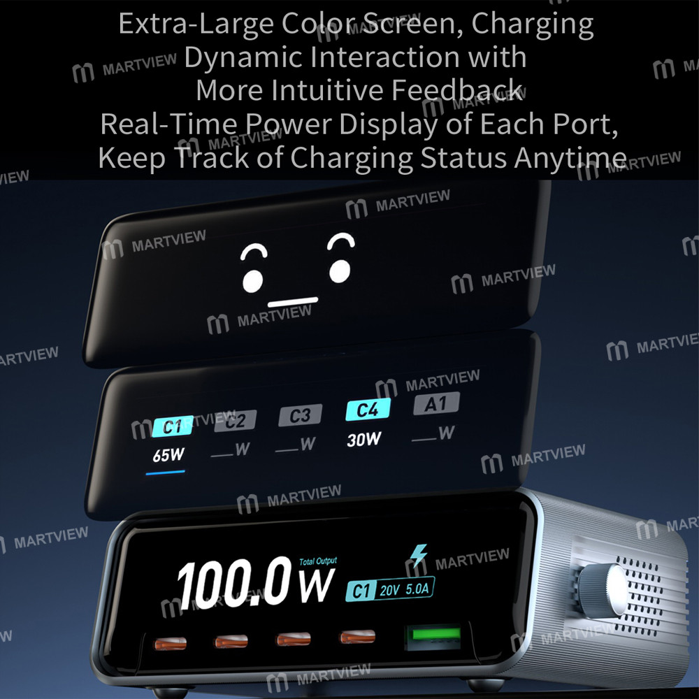 i2c a08-100w-fast-charging-colorful-large-screen-smart-display-desktop-charging-monitor-14