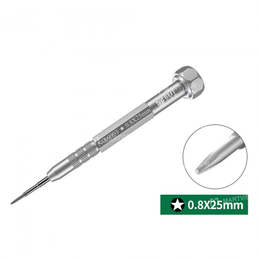 BST-9903 360 Rotation Aluminum Alloy Precision Magnetic Screwdrivers with S2 Steel Bits