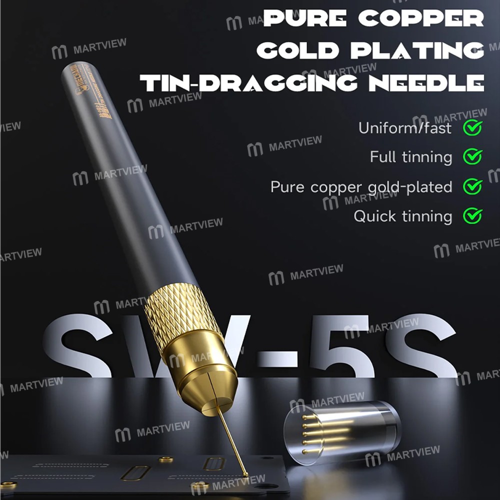 mechanic sw-5s-fpc-connector-gold-plated-tin-dragging-needle-set-with-5pcs-bars-2