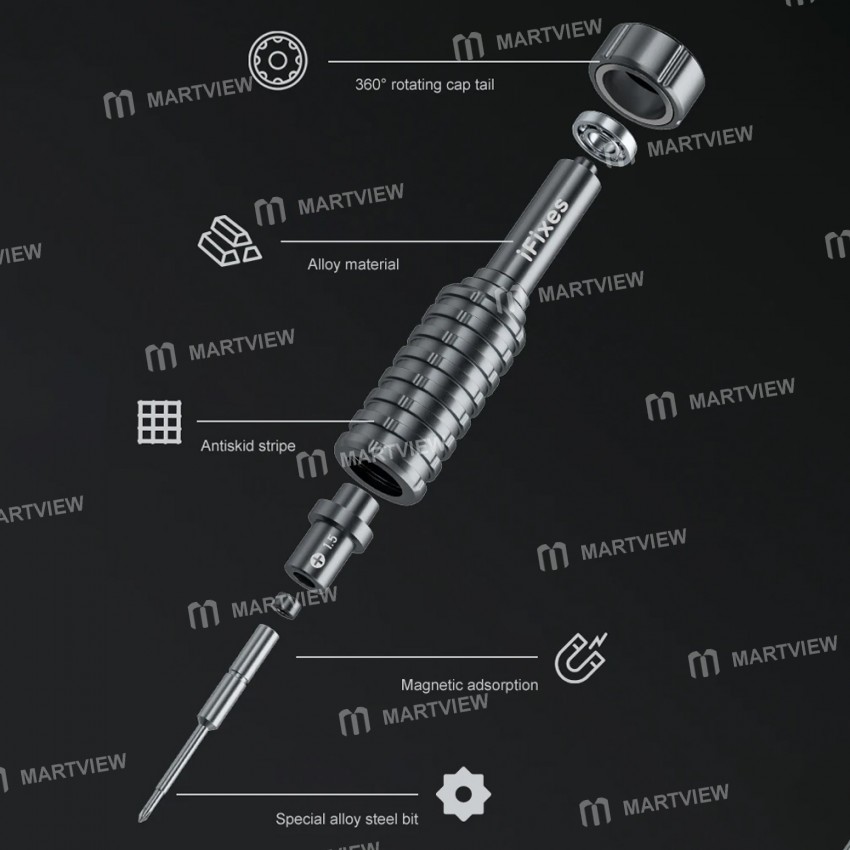 ifixes i6-mini-mortar-magnetic-precision-screwdriver-magnetic-non-slip-screwdriver-set-6