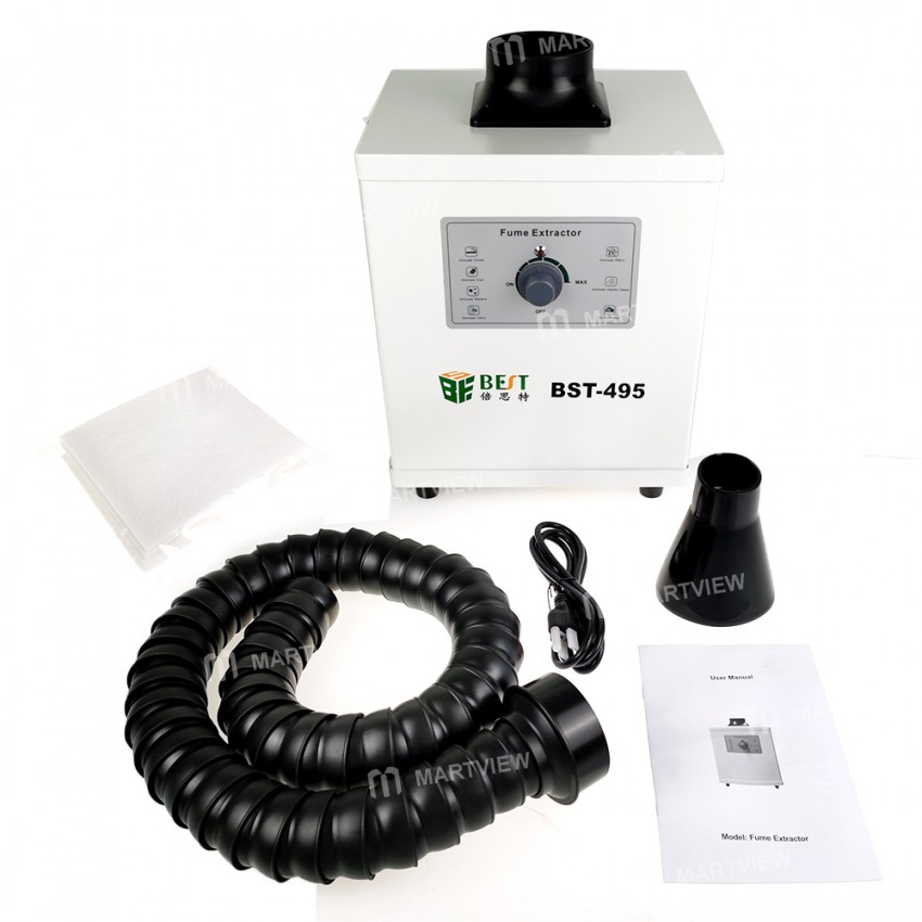 BEST-495 Powerful Suction Air Static Multiple Filters Soldering Tin Smoke Purifier