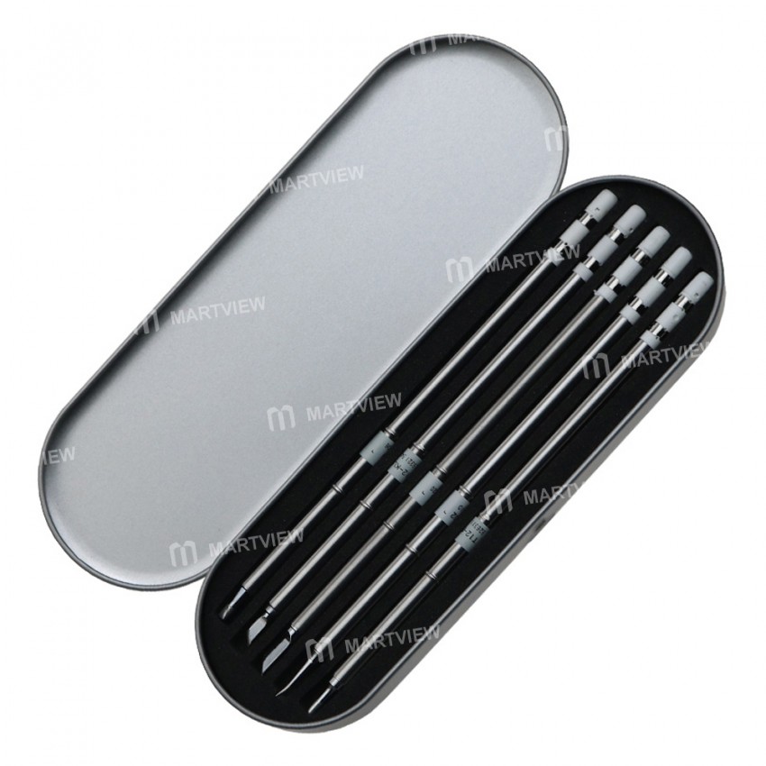 T12 Series Soldering Iron Tips 5-grooves Metal Storage Box