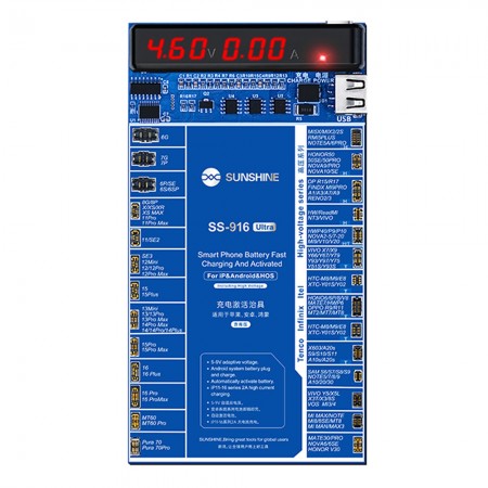 Sunshine SS-916 Ultra Digital Display Charging Activation Board for iPhone 6 to 16Pro Max & Android