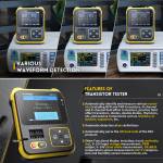 Fnirsi DSO-TC2 Portable 2-in-1 Multi-function Digital Oscilloscope Transistor Tester Multimeter