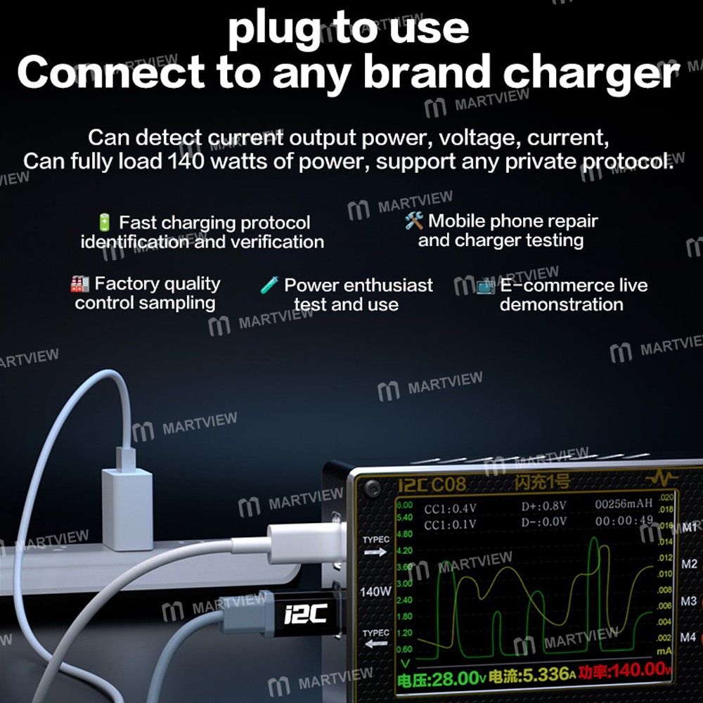 i2c c08-flash-charger-no1-digital-waveform-ammeter-with-charge-detection-voltage-measurement-16