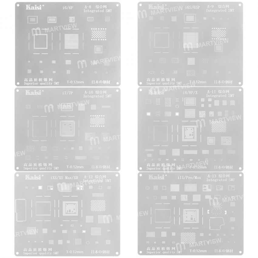 Kaisi 0.12mm BGA Reballing Stencil Net for iPhone 6 to 11 Pro Max