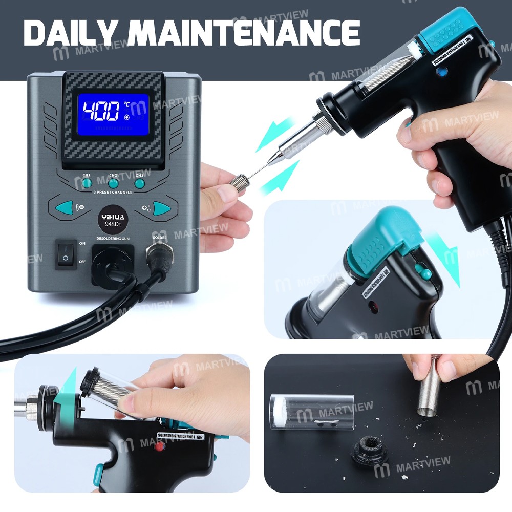 yihua 948d-i-110w-high-power-digital-display-vacuum-suction-tin-gun-desoldering-rework-station-8