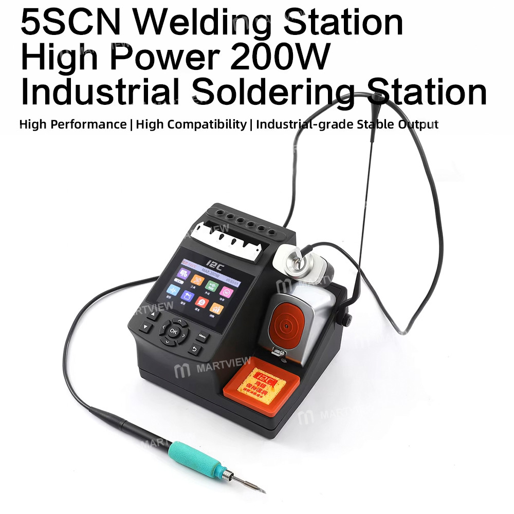 i2c 5scn-200w-high-power-pid-intelligent-temperature-control-c210-c245-industrial-soldering-station-