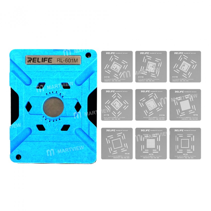 Relife RL-601M CPU Positioning Tin Planting Kit for iPhone A8 - A14