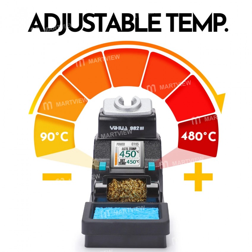 yihua 982-iii-115210-precision-control-temperature-soldering-station-with-two-help-hands-clamp-7