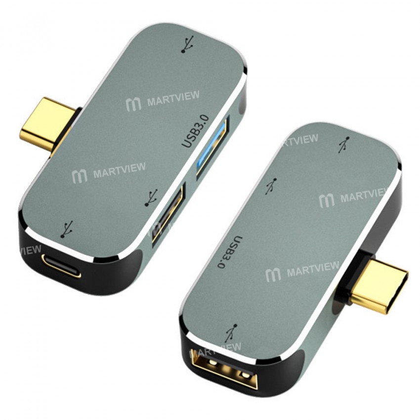 Multi-function 6-in-1 Type-C to USB3.0 Extender Hub