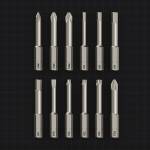 Hoto 3.6V Straight Shank Lithium Battery Smart Power Screwdriver with 12pcs S2 Steel Bit