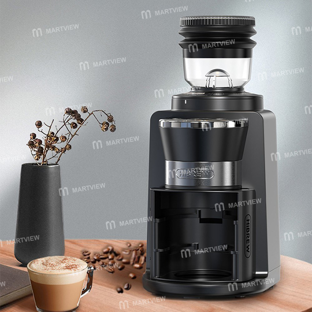 hibrew g3a-coffee-grinder-40mm-conical-burr-air-blower-31-gear-scale-memory-antistatic-manual-auto-v