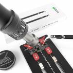 2UUL Pre-cut Desoldering Wicks 2mm*25mm*100pcs with 2pcs Reversed Ceramic Tweezers Kit Set