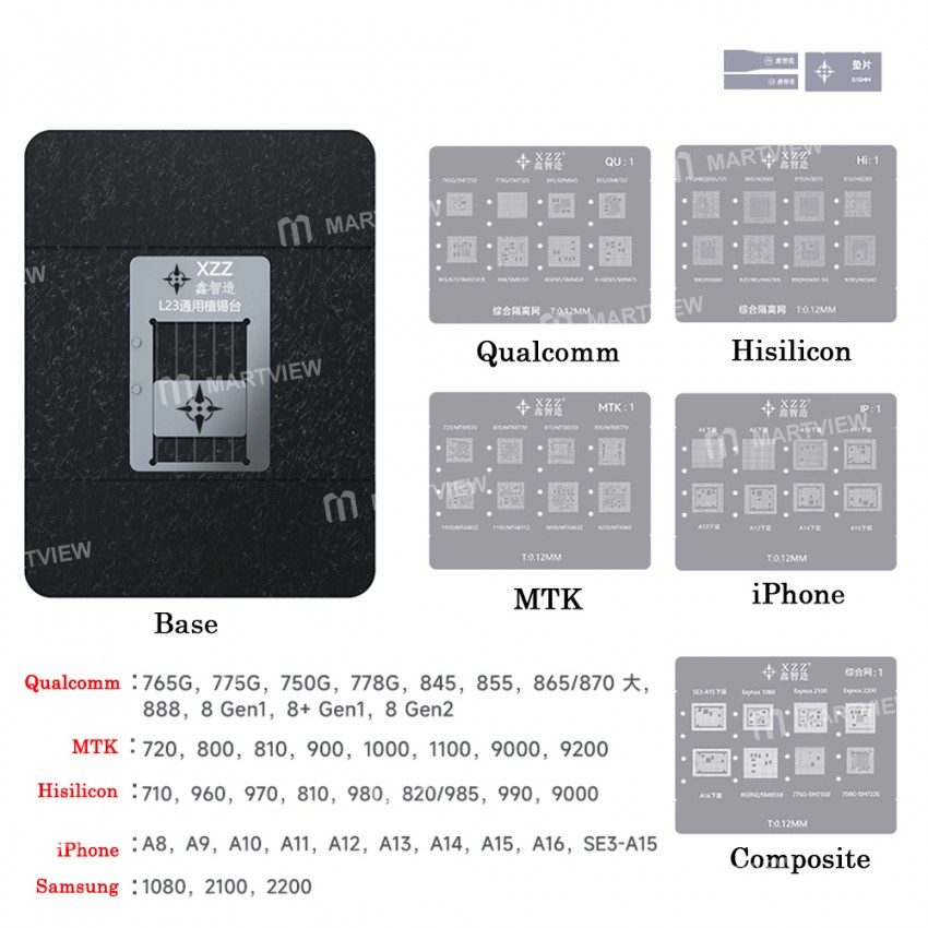 xzz l23-cpu-universal-bga-reballing-stencil-platform-2