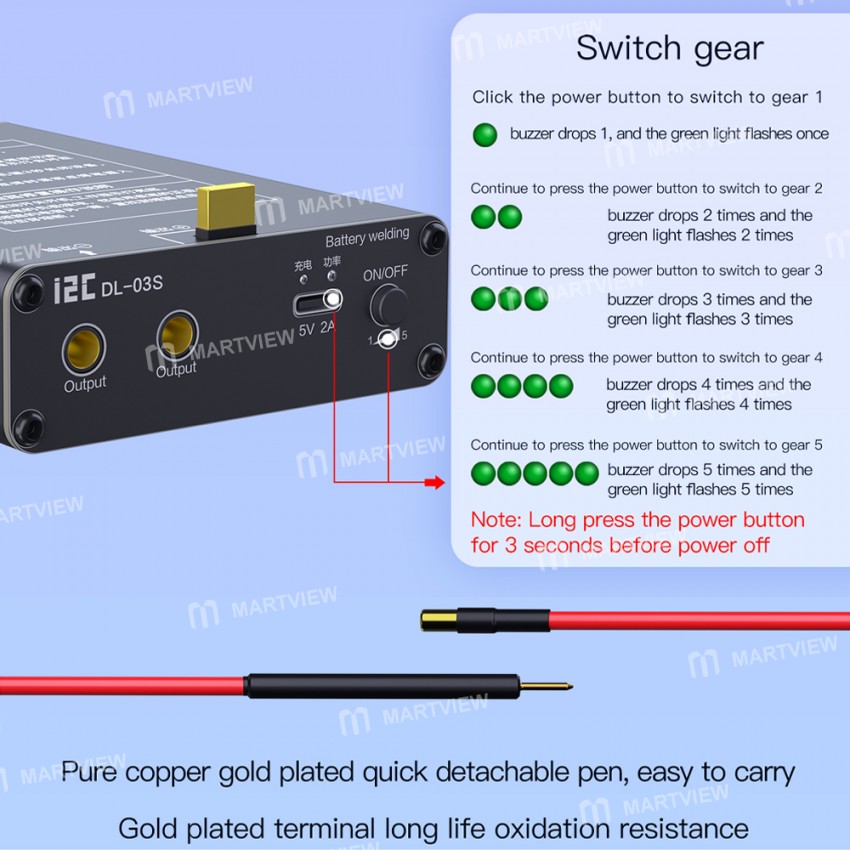 i2C DL-03S Failure Detection Short Circuit Repair Spot Welder for Lithium Battery