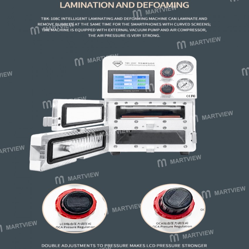 TBK 108C Curved Screen Vacuum OCA Laminate Defoaming Machine for Samsung Edge Note 10 S8 S8Plus S9 N