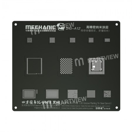 Mechanic S45 3D Groove Tin BGA Reball Stencil for A12 iPhone Xs / Xs Max / XR