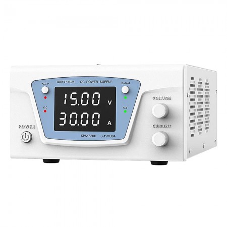 Wanptek KPS1530D 15V / 30A Four Digit Digital Switching Type DC Regulated Power Supply