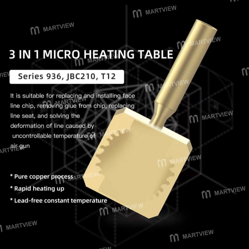 Wylie V9 Micro 3 in 1 Heating Desoldering Table For 936 / JBC210 T12 Disassembly A8-A15 CPU Position