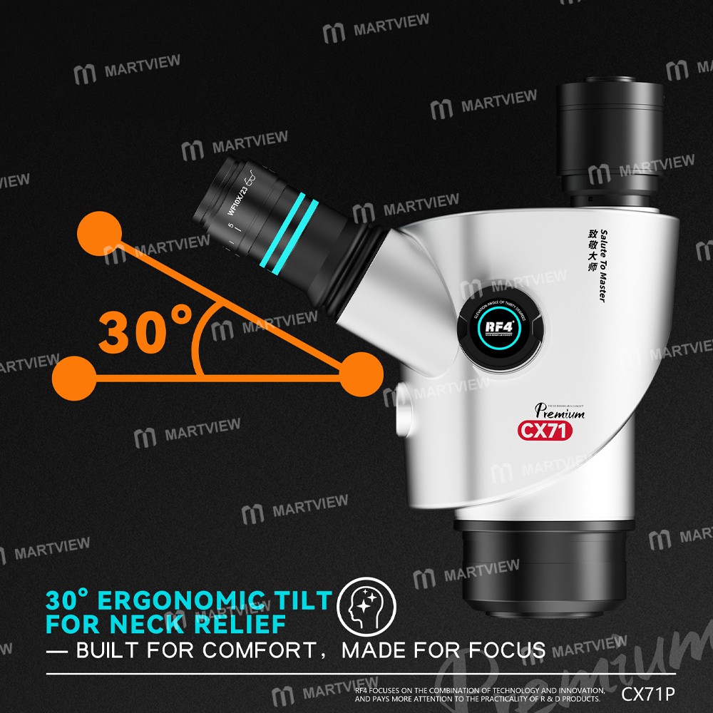 rf4 cx71p-fo24-65x-65x-dual-anti-premium-trinocular-stereo-microscope-head-with-fo24-stand-10
