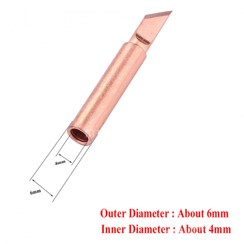 900M-T Series Pure Copper Soldering Iron Tip -10Pcs