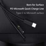 1.5M 15V/3A Magnetic Attraction Type-C Fast Charging Cable for Microsoft Surface Pro 3/4/5/6