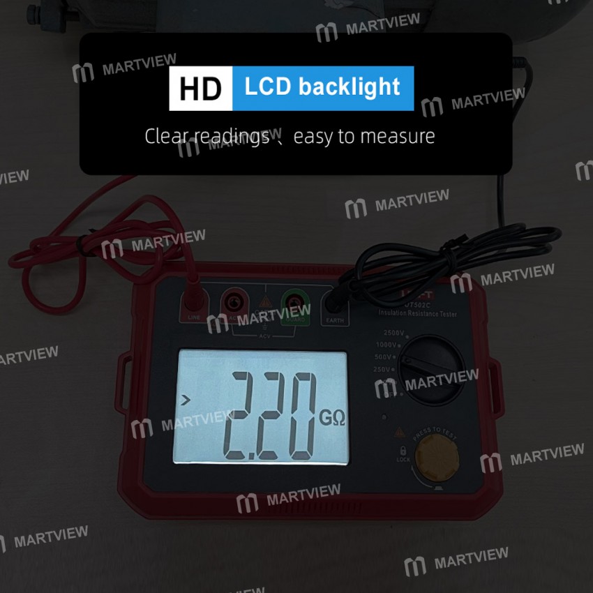 UNI-T UT502C 20G? 2500V High Precision Insulation Resistance Tester with Auto Range Backlight