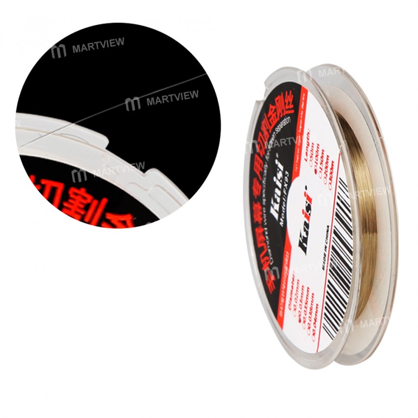 Kaisi FX93 100M 0.03mm Superfine Flexible Tungsten Alloys Steel Wire for OLED Screen Cutting Remove