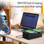 Multi-port 150W QC3.0 Wireless Fast Charging Station with Type-C PD 65W Fast Charging