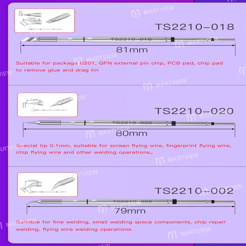 PDK TS2210 Series Soldering Iron Tip for JBC C210 Welder Handle