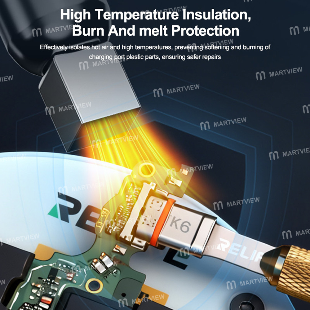 relife tk6-type-c-charging-port-tail-plug-anti-melting-protection-cover-for-welding-disassembly-10