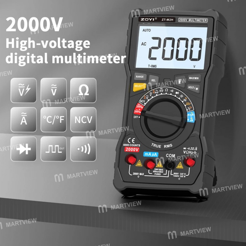 zoyi zt-m2h-2kv-high-voltage-intelligent-anti-burning-ac-dc-digital-multimeter-2
