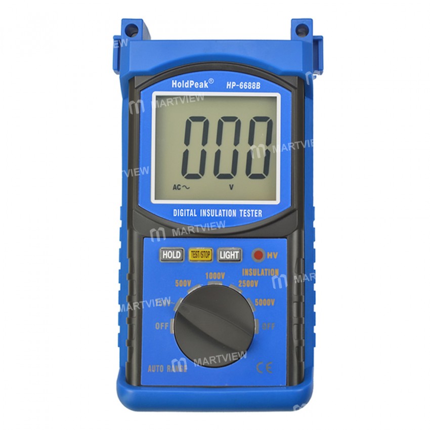 HoldPeak HP-6688B Portable 5000V 1999 Auto Range Insulation Resistance Tester with Data Hold