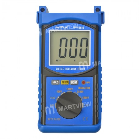 HoldPeak HP-6688B Portable 5000V 1999 Auto Range Insulation Resistance Tester with Data Hold