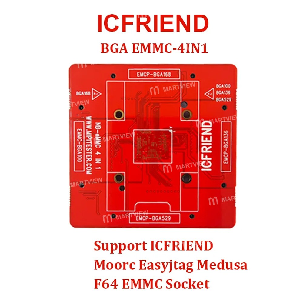 icfriend bga-emmc-4-in-1-base-board-support-moorc-easy-jtag-medusa-f64-emmc-socket-2