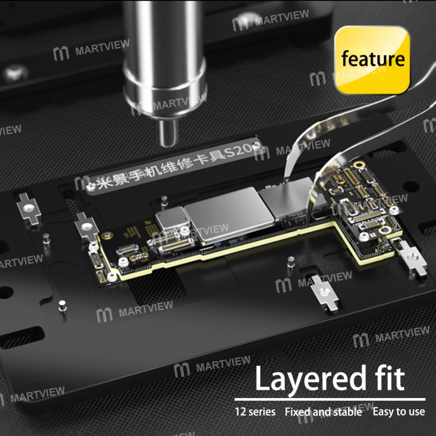 MiJing S20 Locking Logic Board PCB Test Fixture Platform Frame for iPhone 12 / 12 Pro / 12 Pro Max /