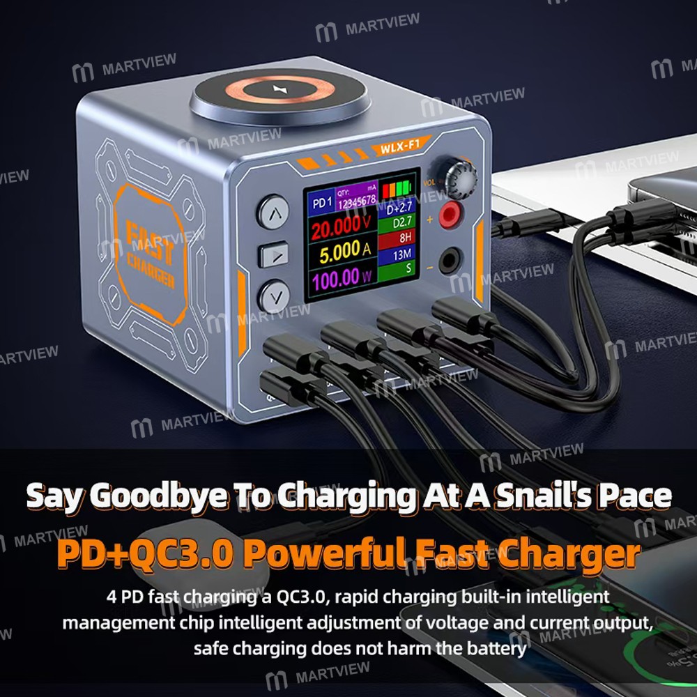 wlx f1-140w-smart-multi-port-desktop-charging-station-with-voltage-current-detection-function-4