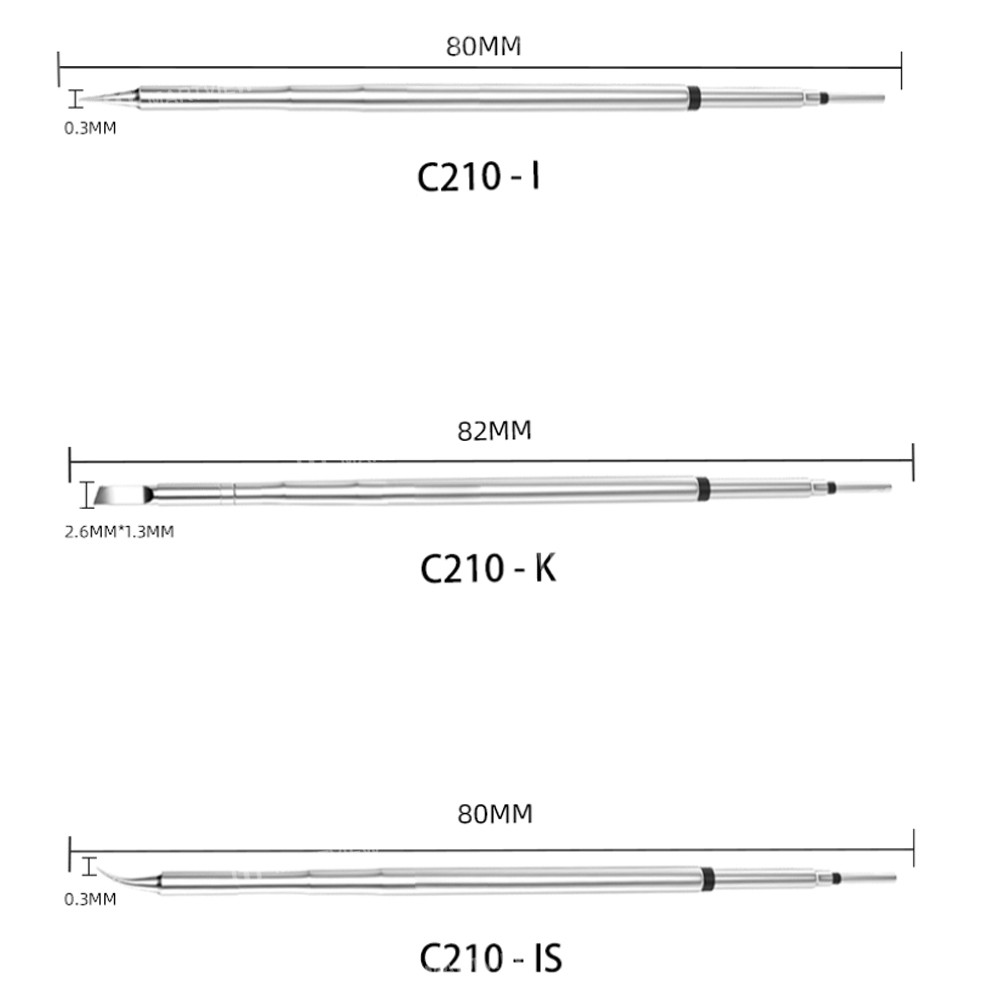 kailiwei c210-lead-free-soldering-iron-tips-for-jbc-sugon-aixun-soldering-station-handle-2