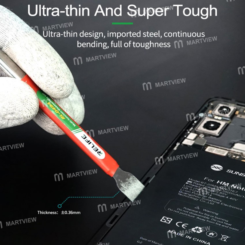 Relife RL-049A Anti Static Double-Headed Machine Rubber Lever Tin Scraper Mobile Phone Removing Glue
